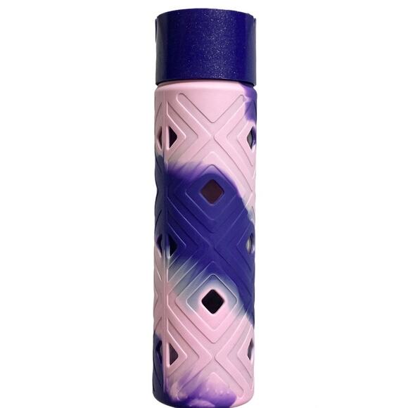 lululemon athletica Other - Lululemon Pure Focus Glass Water Bottle Iris Flower Pretty Purple